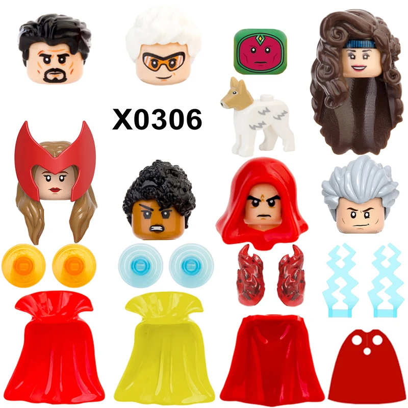 Фигурки героев фильма доктор волшебник аксессуары плащ голова MOC оружие