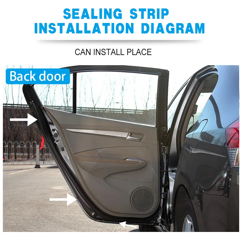 Резиновая уплотнительная лента для дверей автомобиля 1 шт. задняя и правая двери