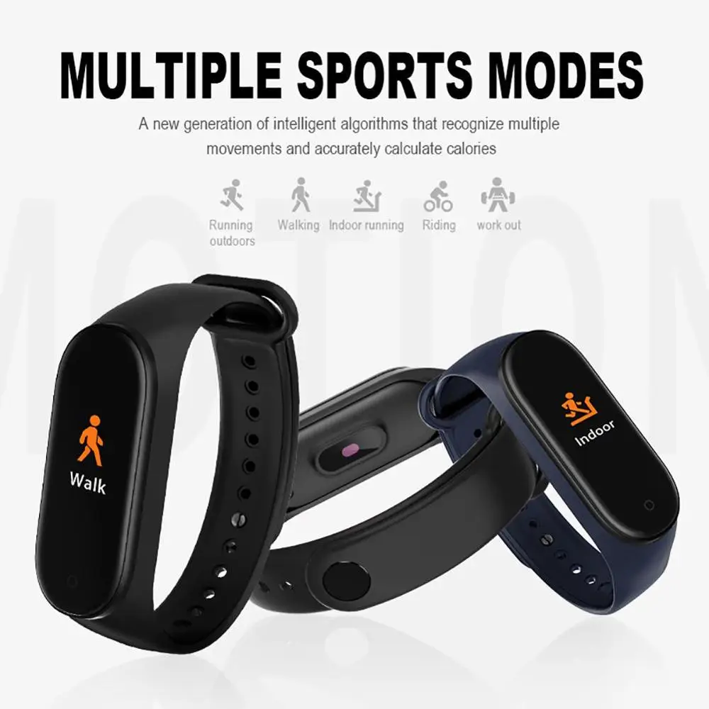 Смарт-браслет M4 Band спортивный водонепроницаемый фитнес трекер с AMOLED экраном