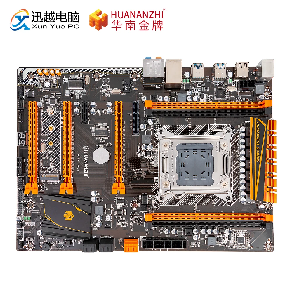 Материнская плата huanan Zhi X79 DELUXE M.2 NVME ATX с процессором Intel Xeon E5 2650 V2 2,6 ГГц 4*8 ГБ(32 Гб) DDR3 1600 МГц RECC ram
