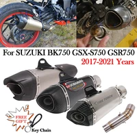 slip on for suzuki gsx s750 bk750 gsr750 gsx s750 2017 2021 motorcycle yoshimura exhaust systems escape moto db killer link pipe