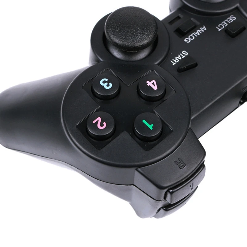 Проводной USB PS2 контроллер геймпад для ПК/WinXP/WIN7/WIN8/WIN10 синглов вибрации компьютера