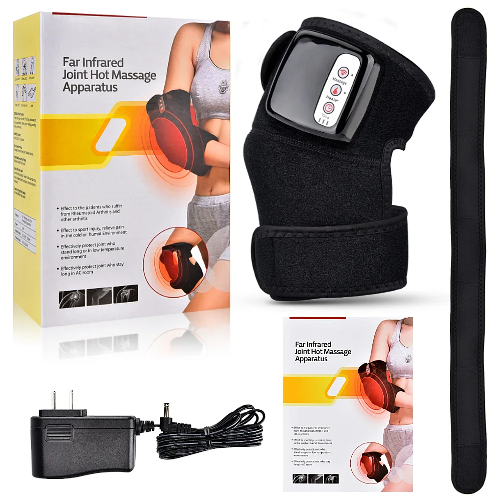 

1pc New Electric Warm Knee Set Heating Vibration Knee Joint Pad Brace Massage Therapy Legs Massager Knee Massager Charging