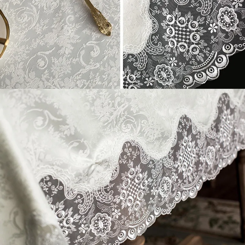Скатерть с вышивкой элегантная кружевная скатерть для столовой ресторана кафе