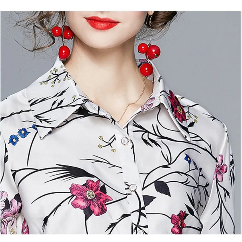 

2020 New Fashion Floral Print Elegant Office Dress lady Designer Runway Dress Women Autumn A-Line Midi Dress Vestidos