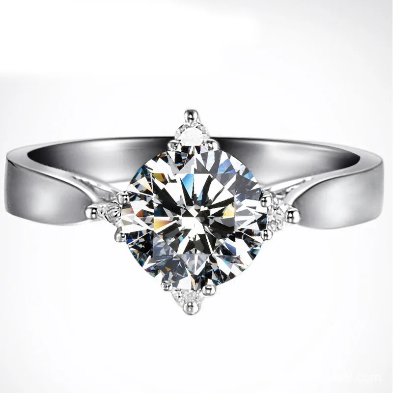 

Женское кольцо из серебра 925 пробы, с крупными бриллиантами