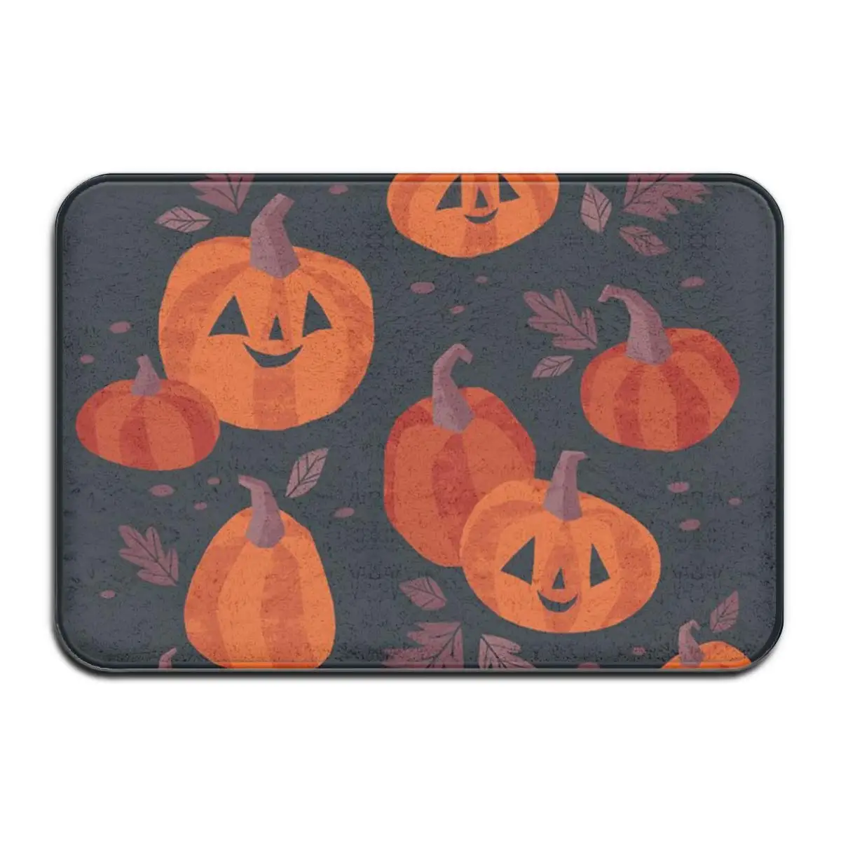 Противоскользящий впитывающий дверной коврик с изображением тыквы на Хэллоуин