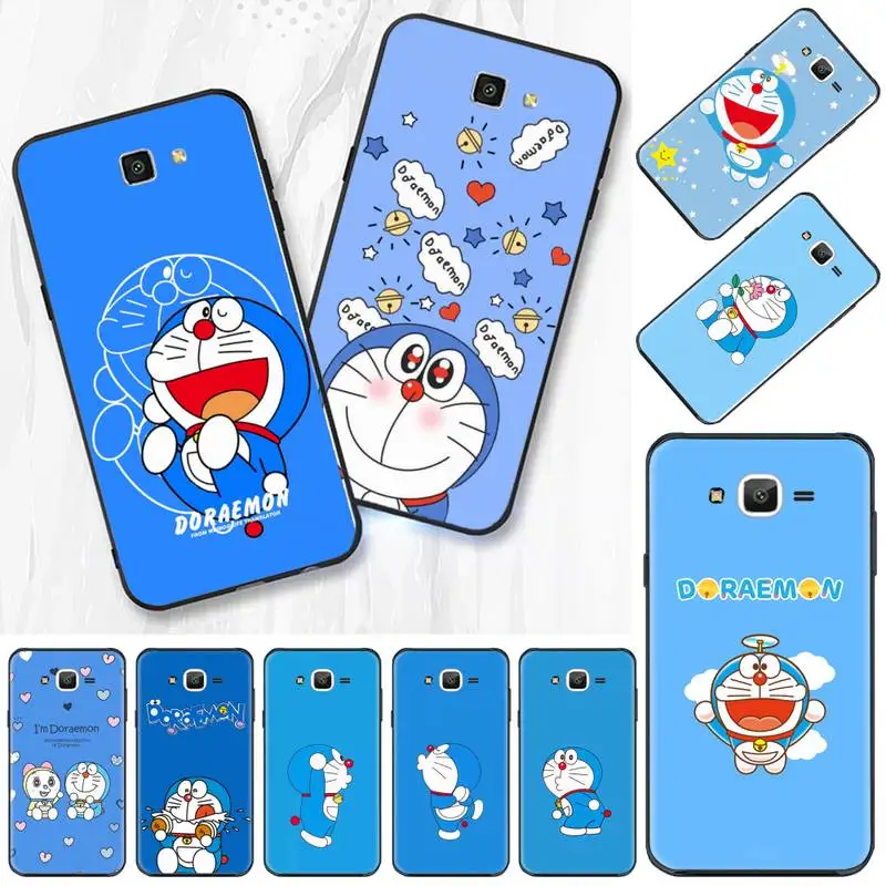 Роскошный чехол для телефона Doraemon blue cat Japan anime Samsung Galaxy J2 J4 J5 J6 J7 J8 2016 2017 2018 Prime Pro plus