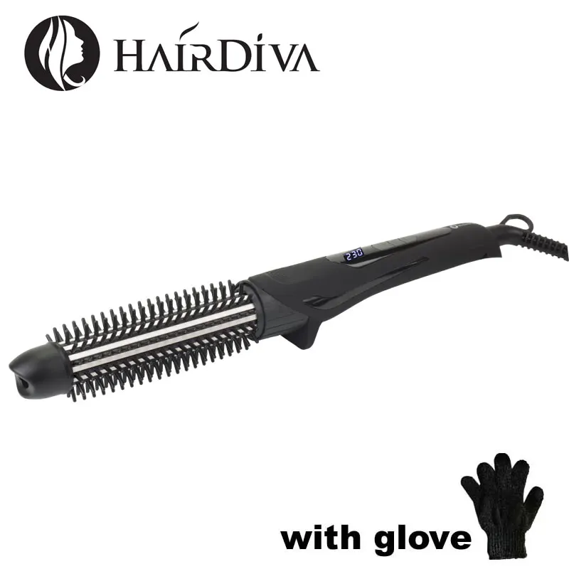 

HairDiva щетка для волос Плойка завивки быстрый нагрев до 230 ℃ Щипцы для завивки корни волос для увеличения объема волос, щипцы для завивки воло...