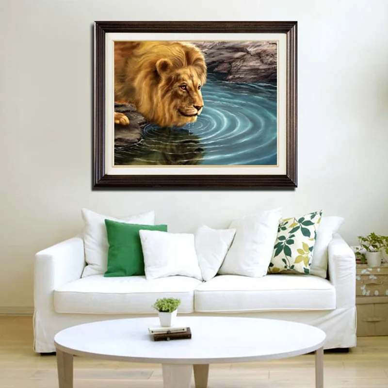 Рукоделие сделай сам 11CT DMC Вышивка крестиком наборы для вышивания полный Лев