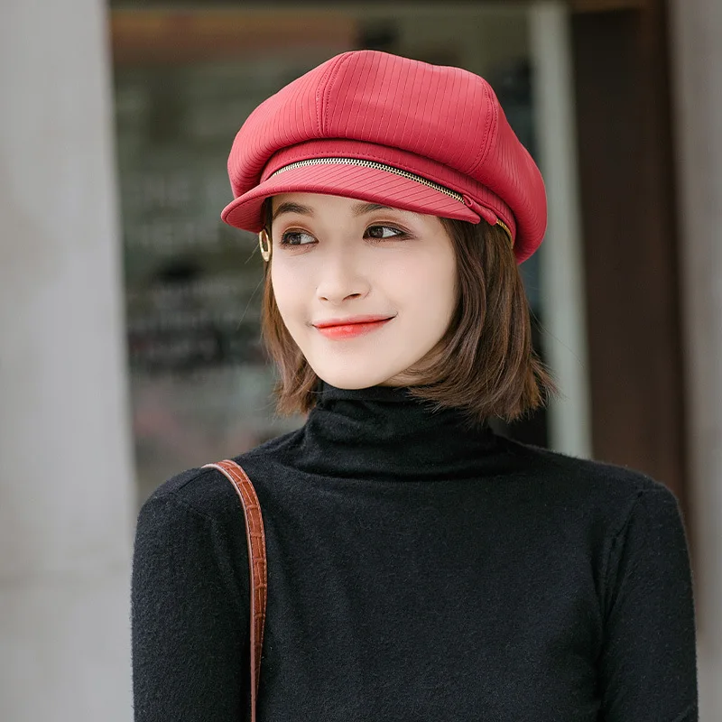 

Кепка с восьмиугольным козырьком, из хлопка, на осень-зиму