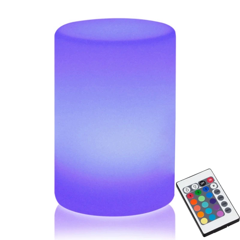 

D11*H20cm Hanging Cylinder Night Light Floor Lamp Adjustable 16 Color RGB Changing Rechargeable Li Battery Remote Control 1pc