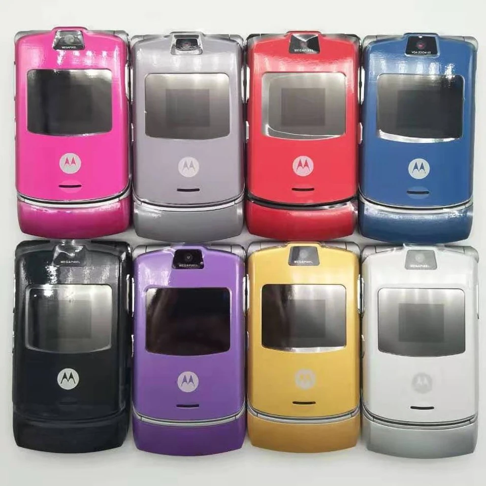 Хорошее качество Motorola Razr V3 мобильный телефон один год гарантии Восстановленный