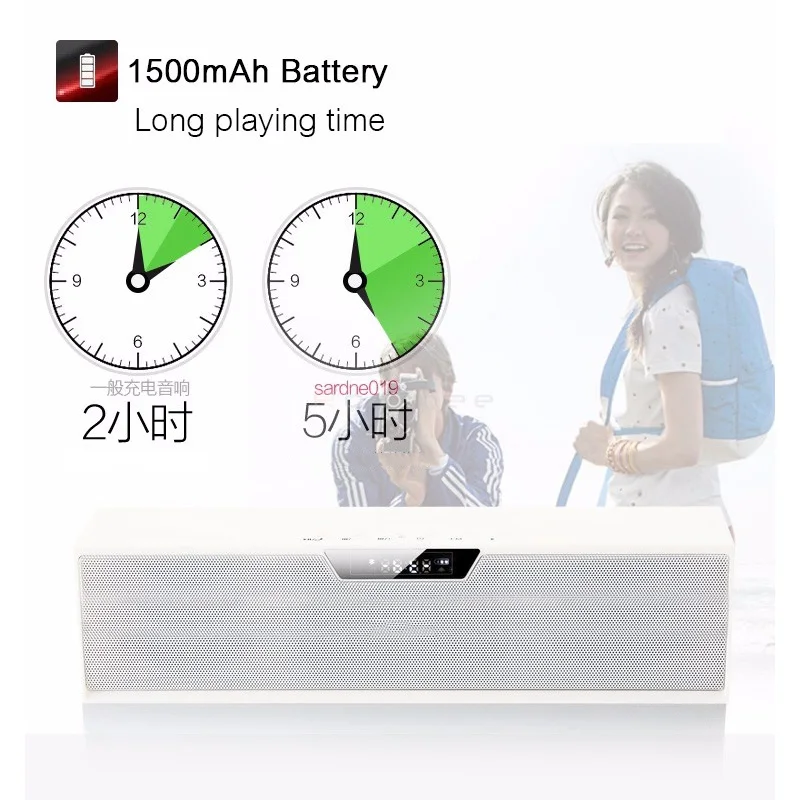 Беспроводной Bluetooth динамик сигнализация двойной FM радио 10 Вт портативный стерео