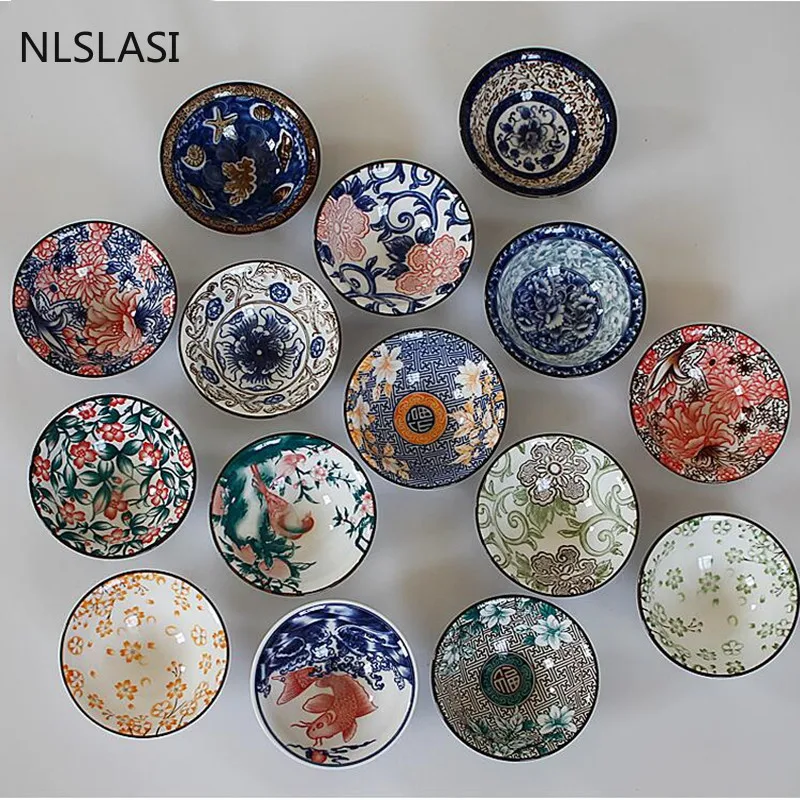 6 шт./компл. чайный сервиз из сине белого фарфора винтажный керамический набор для