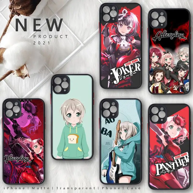 

Aoba Moca Bang dream anime Phone Case matte transparent For iphone 7 8 11 12 plus mini x xs xr pro max cover