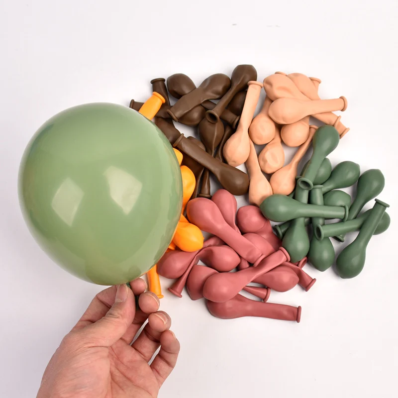 DIY Бледно-розовый зеленого цвета Карамель Кофе воздушный шар Ретро воздушные