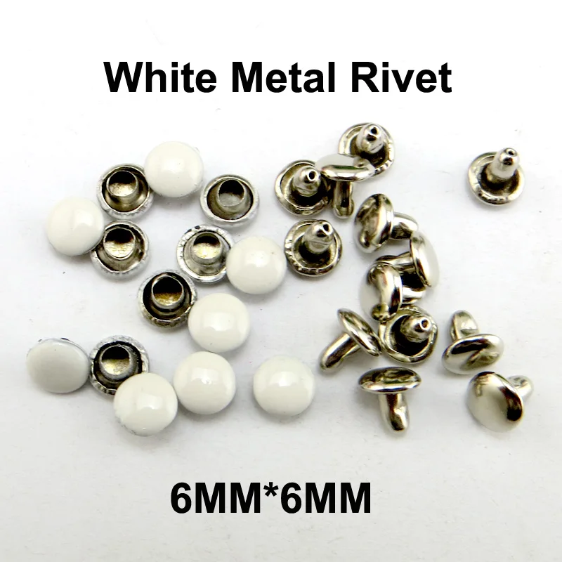 

200PCS 6*6MM BLACK METAL RIVET Buttons Sewing Clothes Accessories Bag Fits Rivets MR-019