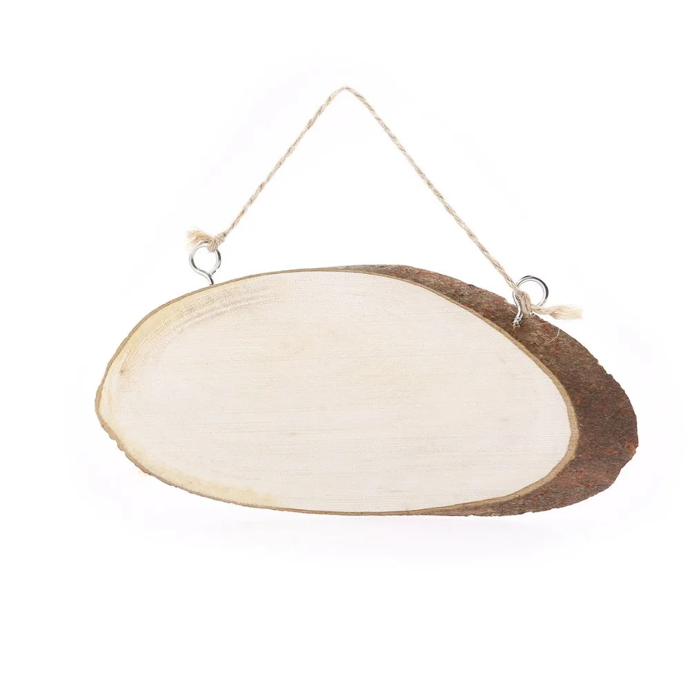 

Slice LOVE WORD Hanging Wall Plaques Oval Tree Log Slice Plaques With 2 Hooks And Rope Wedding Decoration (Wood Color)
