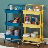household items kitchen living room bathroom baby products mobile pulleys multi purpose anti rust storage trolley racks