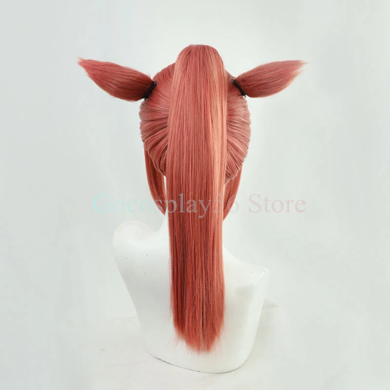 FF14 Ryne Gaia парик с ушками финальная фантазия длинный прямой хвост для косплея