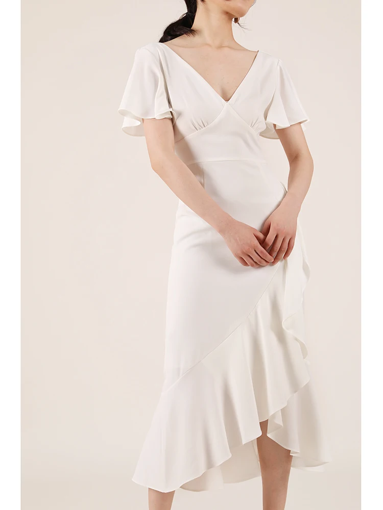 Женское винтажное платье Русалочка Элегантное Длинное во французском стиле с