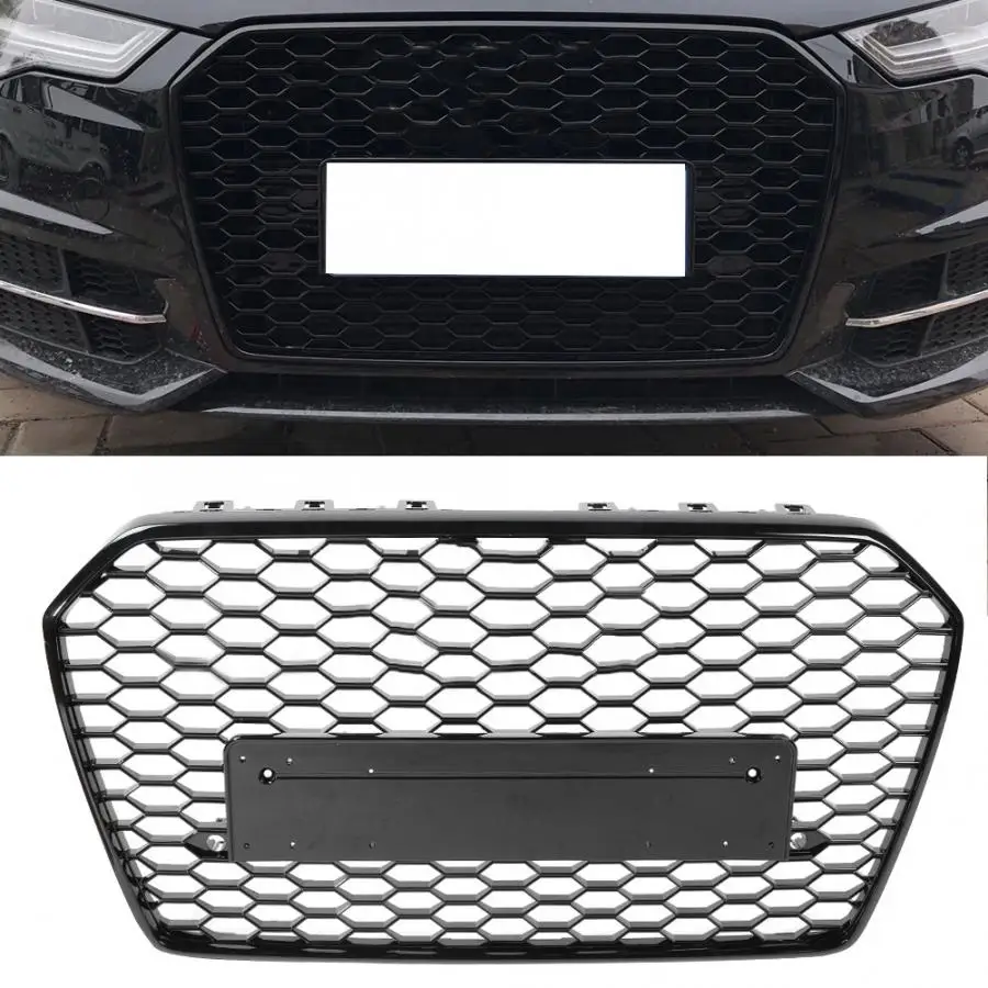 

Car Front Bumper Grill Center Grille for Audi A6/S6 2016 2017 2018 (Refit for RS6 Style) car-styling accessories