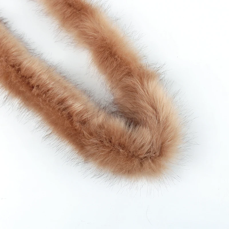 1PC Faux Fox Fur Trimming For Sweater Furry Fluffy Coat Hood Hat Ribbon Tapes Garment Materials DIY Sewing Costume Collar - купить по