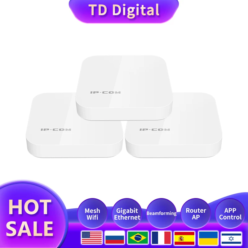 IP COM Wi Fi Gigabit маршрутизатор для домашнего интерьера с AC1200 2 4G/5 0 GHz WiFi беспроводной и