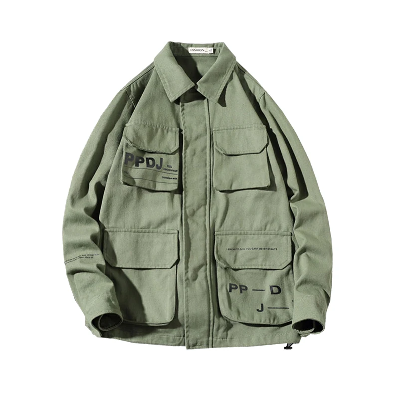 

Nice Men Cargo Jackets And Coats Male Streetwear Vogue Overalls Tops Outdoor Muliti-Pocket Jacket