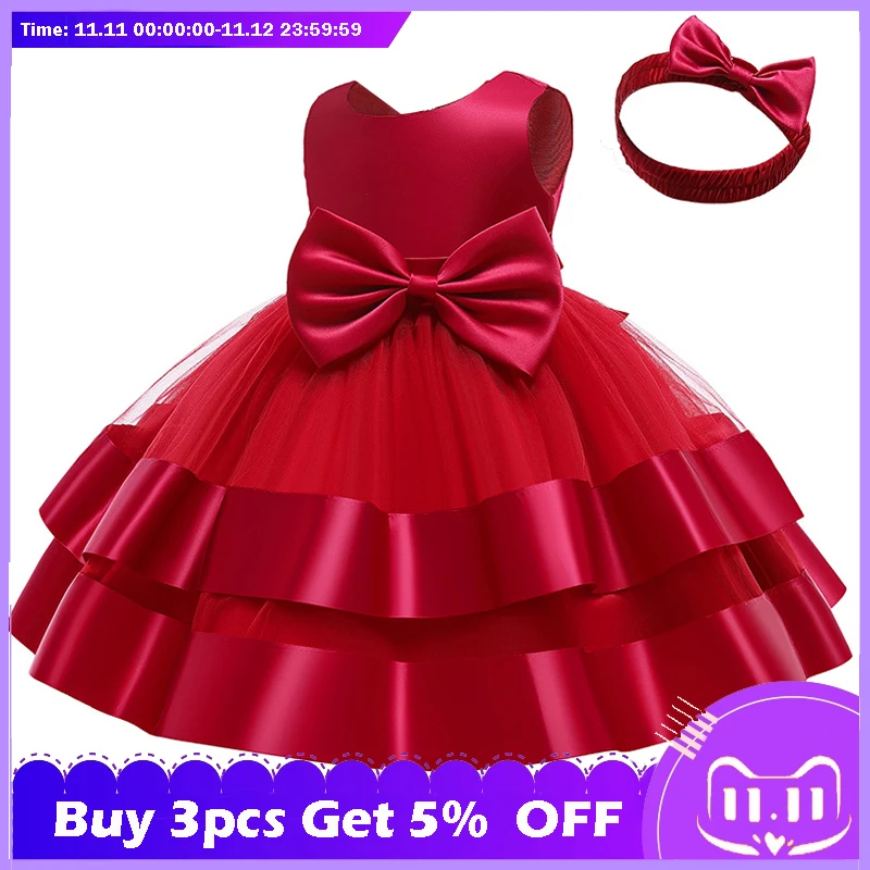 

2021 Christmas Evening Dresses Baby Girl Dress For Party Kids Dresses For Girls Birthday Dress Vestidos Girl Dresses 4 Years