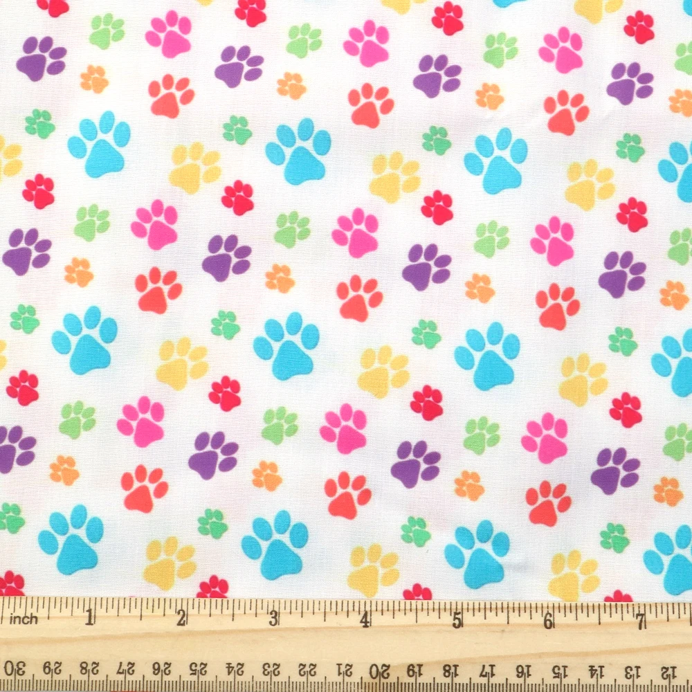 

50*145cm Footprint Printed 100% Cotton Fabric For Sewing Garment Clothes Quilting Patchwork Fabric Tilda Doll,1Yc13230