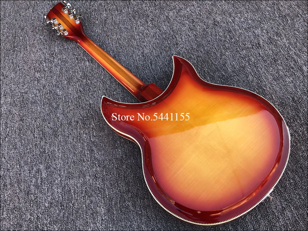 2019 Высококачественная 12-струнная левая электрическая гитара Ricken 381 с R-хвостом