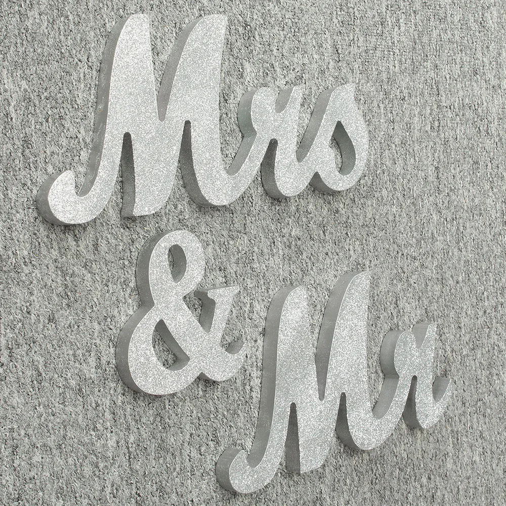 Новый большой mr. And Mrs Signs Милая Свадебная вечеринка стол украшение для ужина