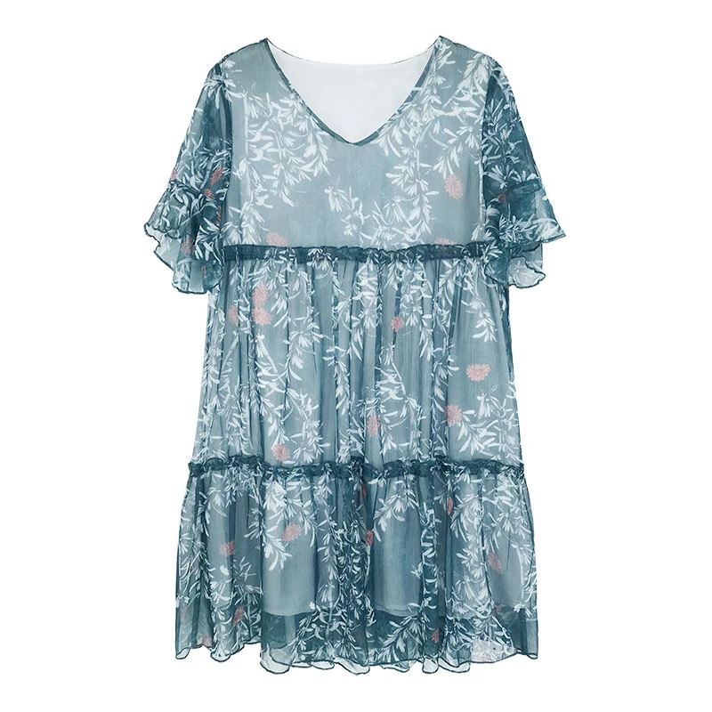 Платье для беременных летняя рубашка с коротким рукавом Новое шифоновое платье кормящих v образный вырез