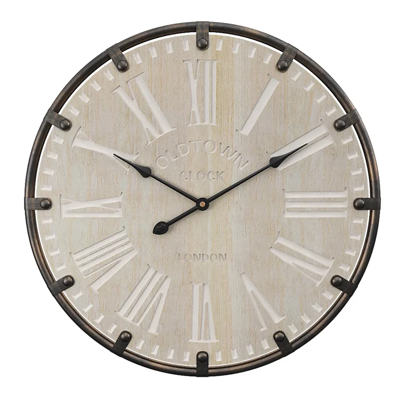 

Hot selling Nordic creative wall clock, coffee shop and homestay decoration metal silent clock