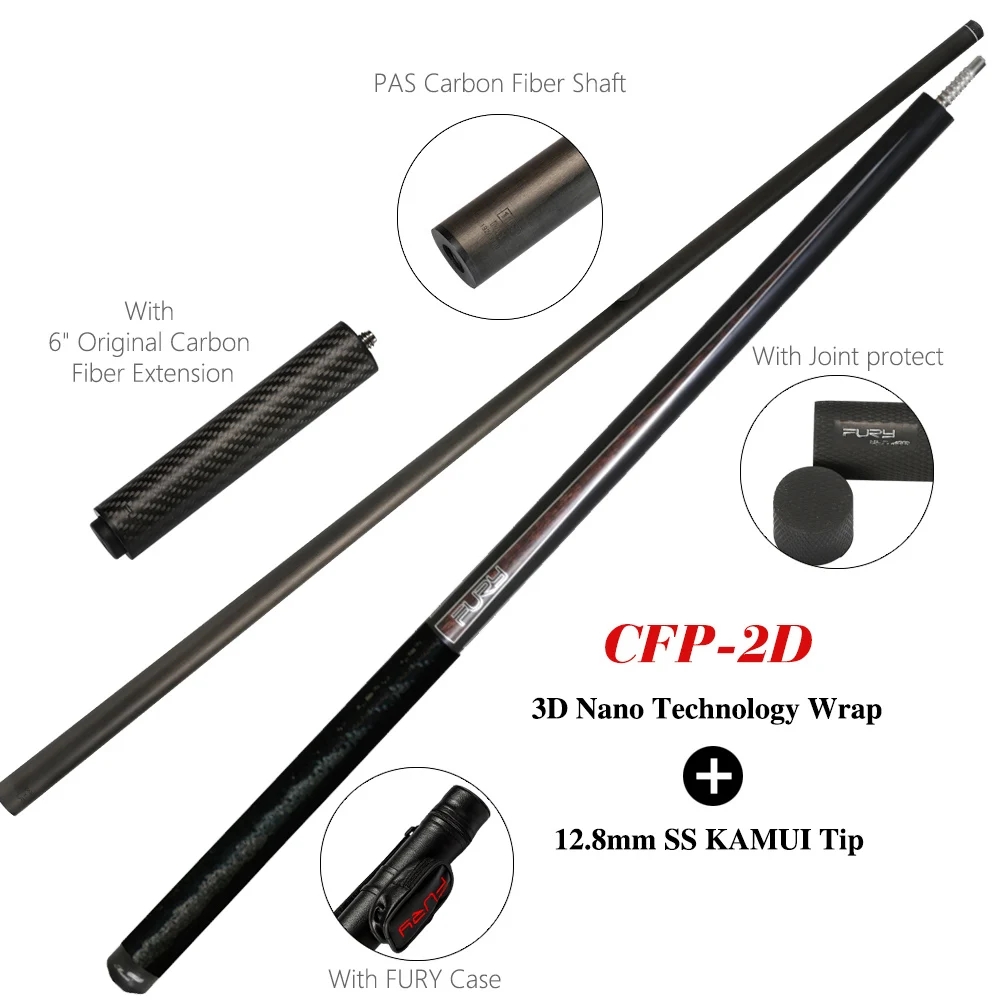 Pool-Cue-CFP-2D Fury Billiard черная технология пул кий удар кий прыжок кий Профессиональный стержень из углеродного волокна несколько моделей опций Billar - Цвет: Pool-Cue-CFP-2D