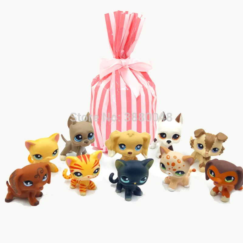 LPS CAT 10 шт./пакет настоящие Домашние животные милые игрушки маленькая короткая