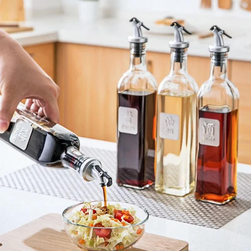 SOLEDI 500 мл стеклянный распылитель масла баровый контейнер для жидкости бутылка