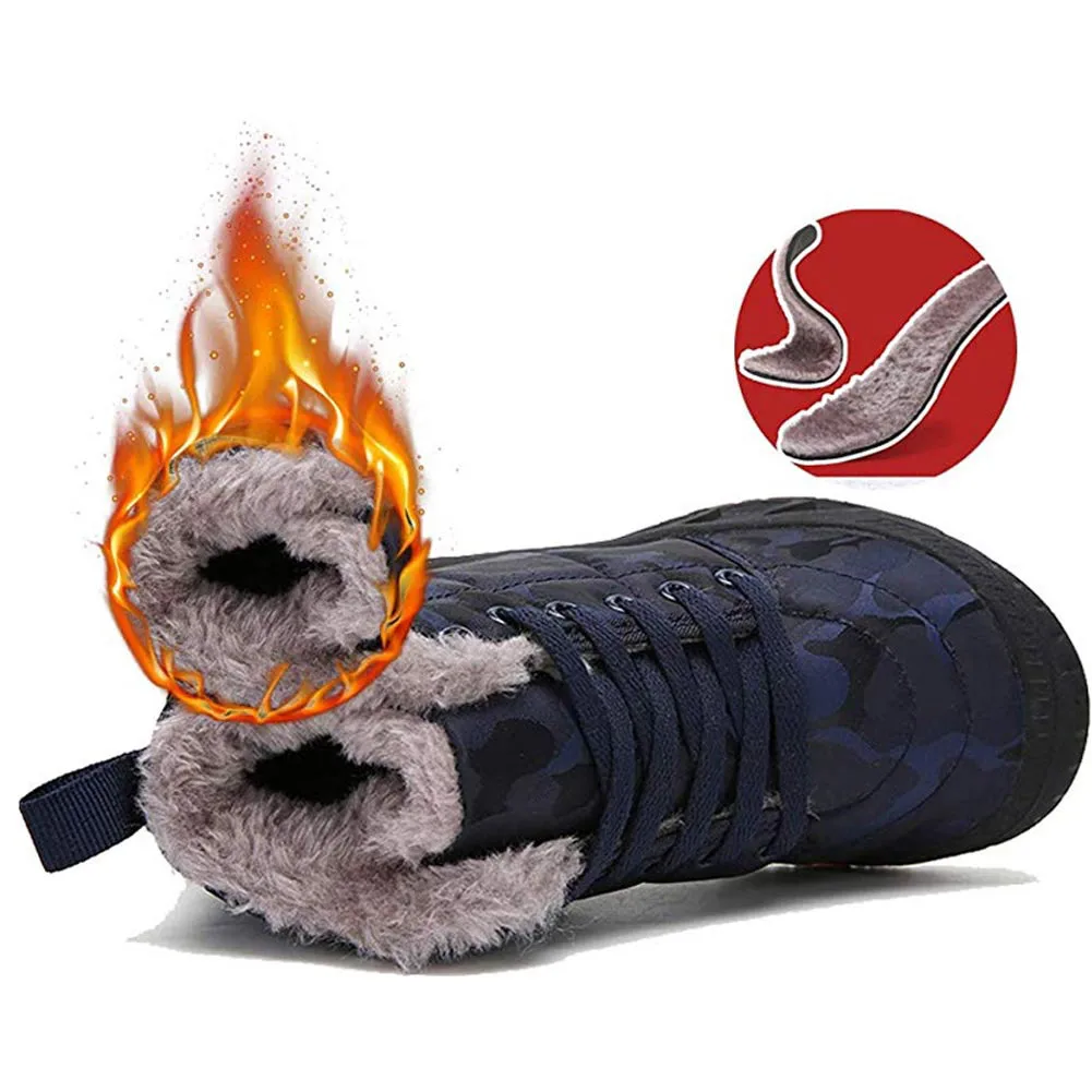 2019 Мужская теплая обувь в повседневном стиле Зимние ботильоны нескользящие