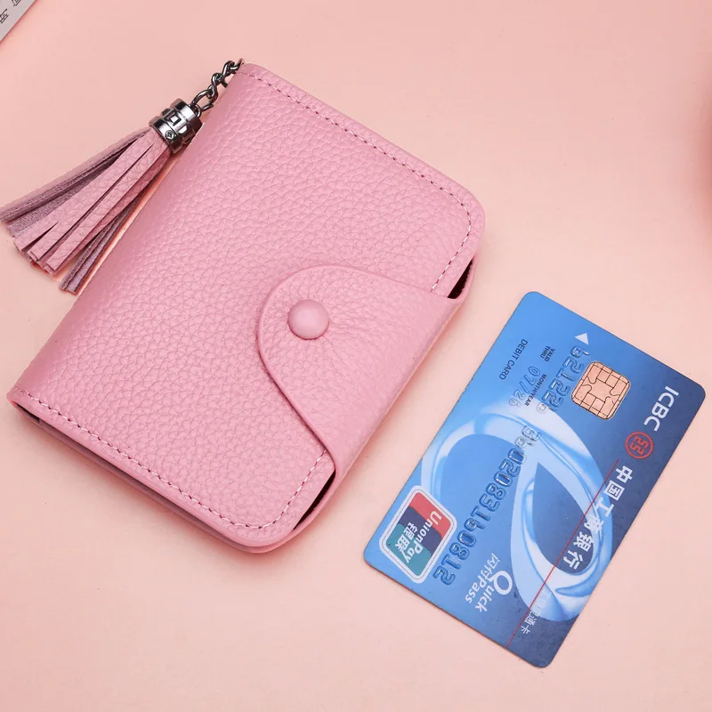 Credit Card Business Holder Women Genuine Leather Wallet Female Purse for Cards Cardholder Womens Bank Passport |
