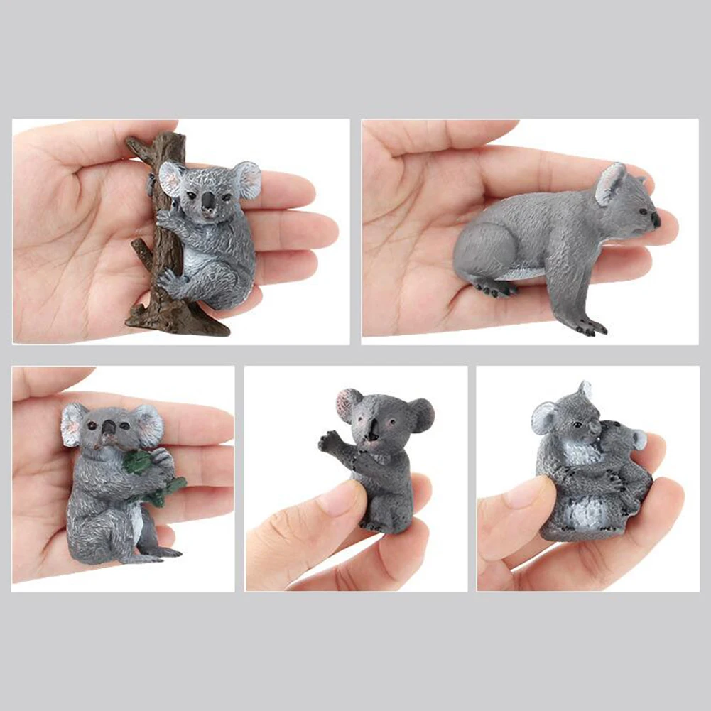 

Simulation Mini Koala Animal Solid Model Figurine Desk Ornament Education Toy
