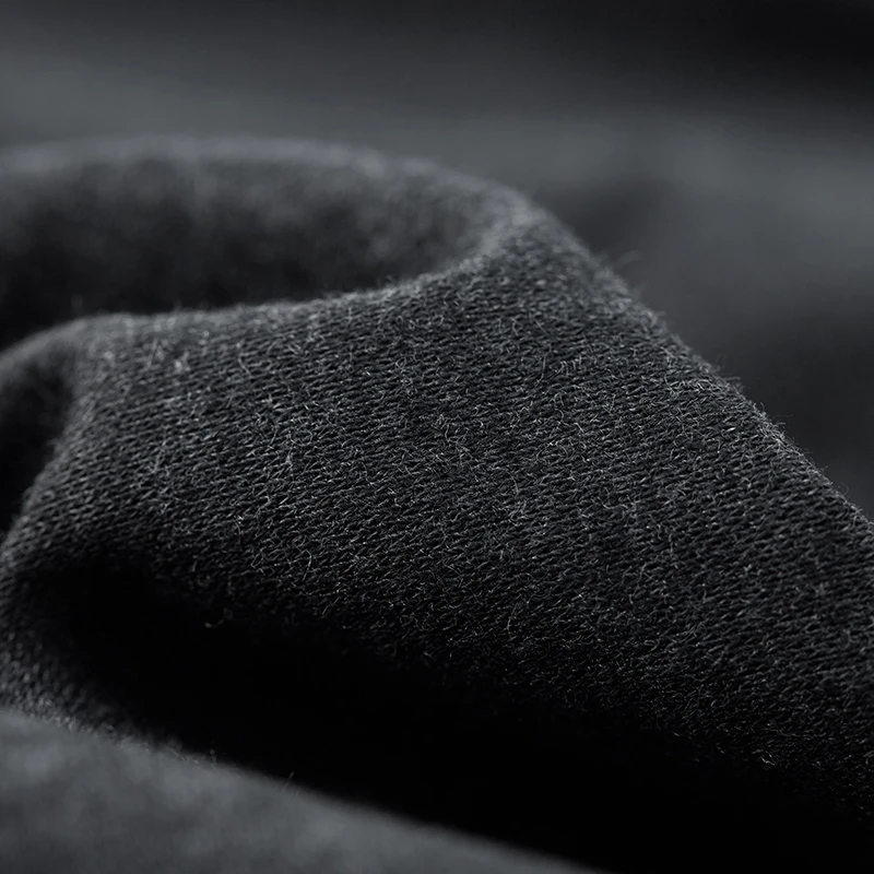 Мужская хлопковая футболка KUEGOU белая с длинным рукавом большой размер осень