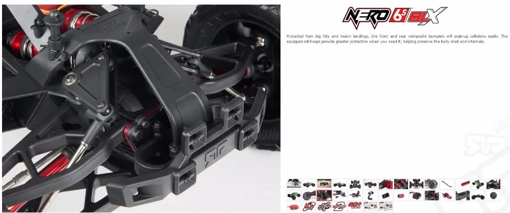 Arrma Nero 6s бесщеточный водонепроницаемый blx 1/8 RTR scale 150A ESC 4wd monster truck-без дифференциального замка версия