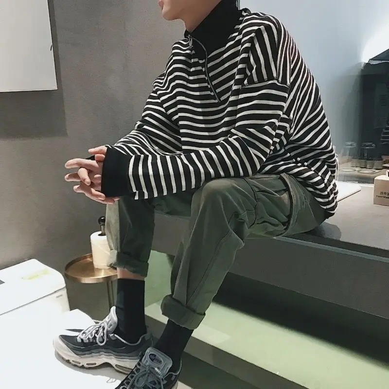 Футболка мужская с длинным рукавом Повседневная универсальная рубашка в стиле