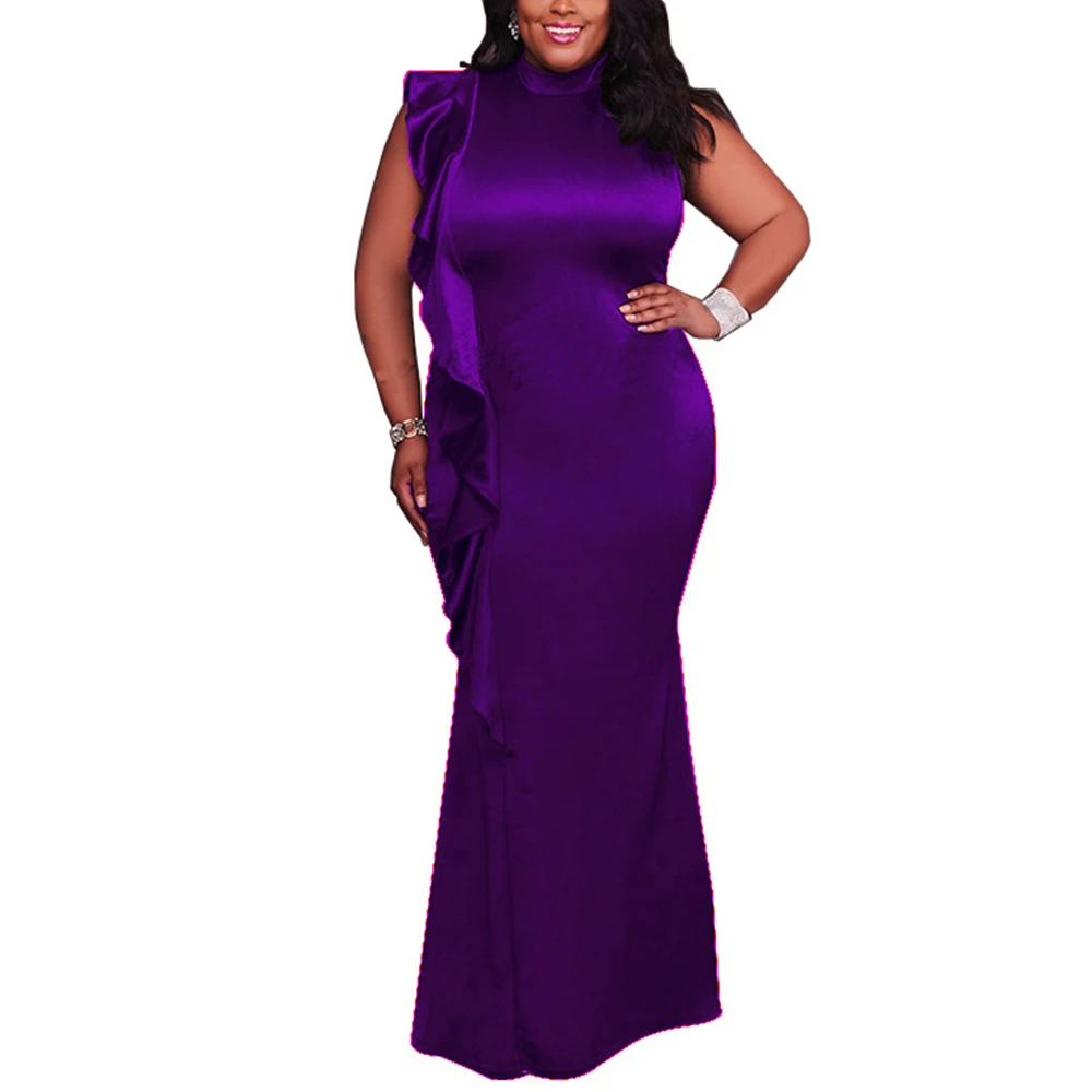 Женская одежда большого размера вечернее платье весна лето 2018 элегантные