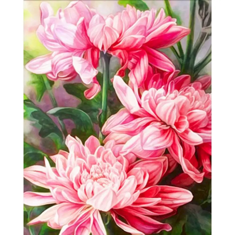 

GATYZTORY Peony Frame Diy Painting By Numbers Flower Canvas Drawing Handpainted Kits Gift Wall Decor 60×75cm