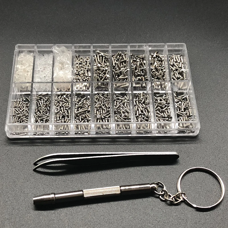 1000 шт маленькие очки винты из нержавеющей стали микро солнцезащитные часы гайки