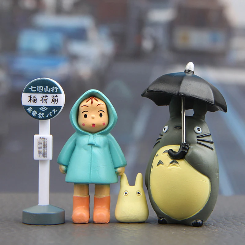 1Set Hayao Miyazaki Mini Garden PVC Action Figures Kids Toys Anime My Neighbor Totoro Figure Toy Statuette Decor | Дом и сад