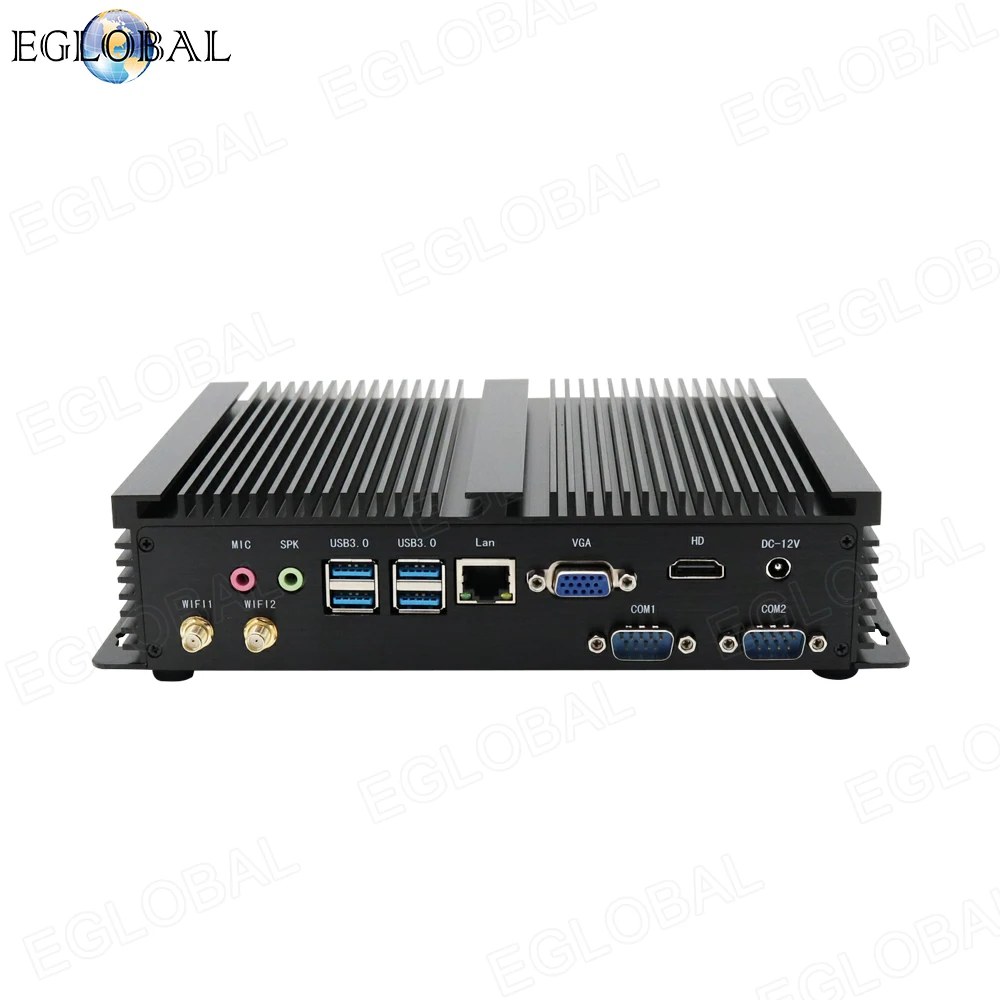 

Eglobal 24Hours Working Fanless Industrial Computer Intel Core i5 4200U i7 5500U i3 5005U HDMI VGA Win10 Linux Fanless 4K HTPC